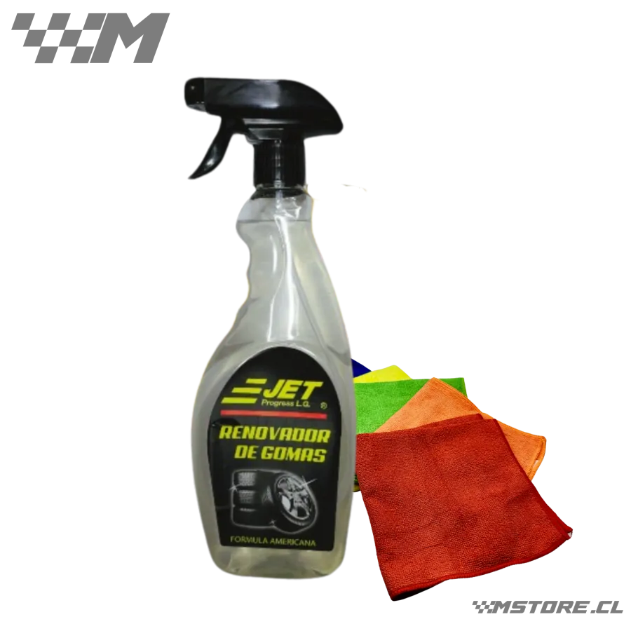 Renovador de gomas incoloro JET 500 ml + Paño de Micro Fibra