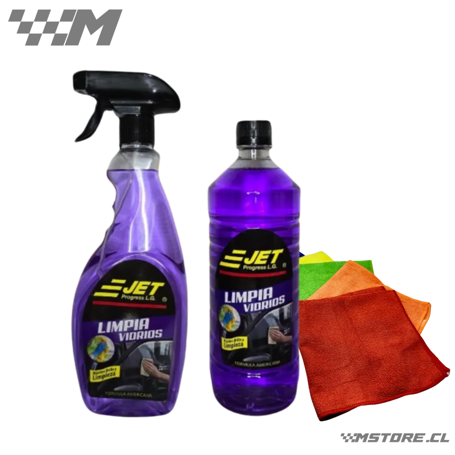 Combo Limpiador Pro (Limpiavidrios 500ml + Recarga 1L + Paño Micro Fibra)