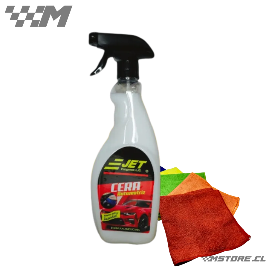 Cera Automotriz JET 500ml + Paño de Micro Fibra